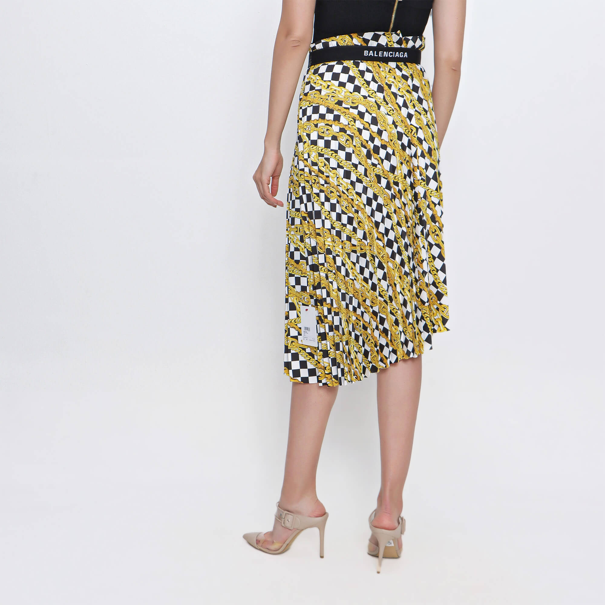 Balenciaga - Chain Print Wrap Midi Skirt